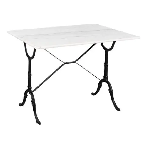 Komplett-Tisch aus Gusseisen mit Marmoroberfläche 100x60x72 cm Neu Im Sortiment