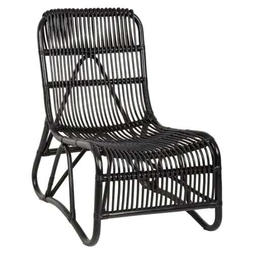 SESSEL BRONNY FÜR DEN AUSSENBEREICH RATTAN IN SCHWARZER FARBE 60x82x92Hcm Heißes Angebot