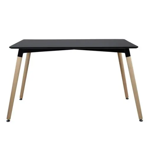 Rechteckiger schwarzer Tisch 120x80x73H cm Meistverkauft