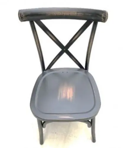 Knallerangebot Outdoor Stuhl aus Aluminium in Schwarz Holzoptik