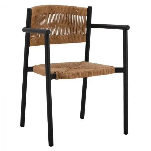 SESSEL AUS ANTHRAZIT ALUMINIUM MIT PE SEIL Beliebt