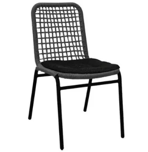 Jetzt Bestellen Outdoor Stuhl "Trobe" aus Aluminium und Geflecht in Anthrazit