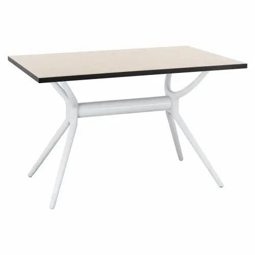 Beliebt POLYPROPYLEN TISCH & HPL OBERFLÄCHE UND MDF EICHE SCHWARZ 120Χ80Χ76 cm.