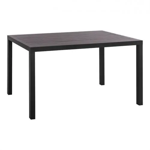 ALUMINIUM TISCH IM GRAU SCHATTEN 140Χ80X75,5 cm Super-Preis