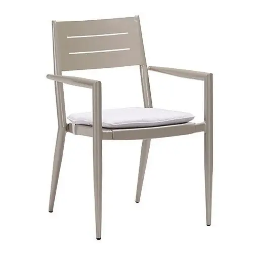 Outdoor Sessel "Next" aus Aluminium in taupe 53x83x44x57 cm Neuheit