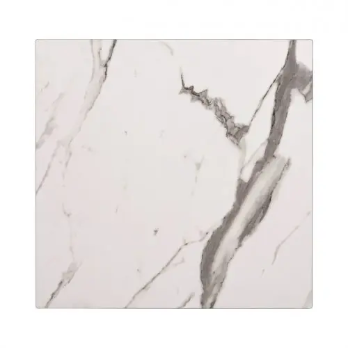 Must-Have HPL Tischplatte weißer Marmor 80X80cm