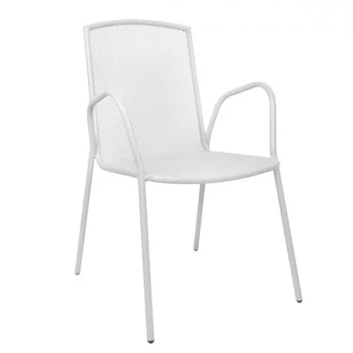 Weißer Stuhl aus Metall 54x62x89H Aktuell