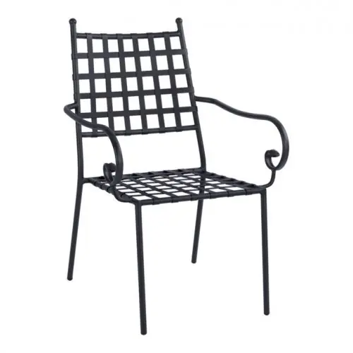 Metallsessel in schwarzem Farbton 57x60x92 cm Sichere Zahlung