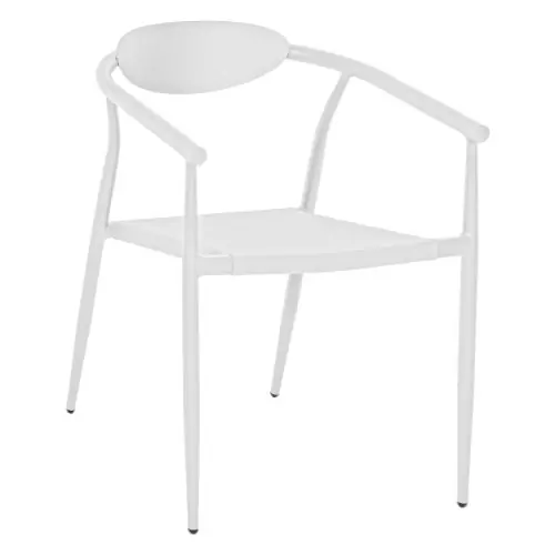 Ausverkauf SESSEL SERLY ALUMINIUM WEISS-TEXTILENE WEISS 56x61x74,5cm