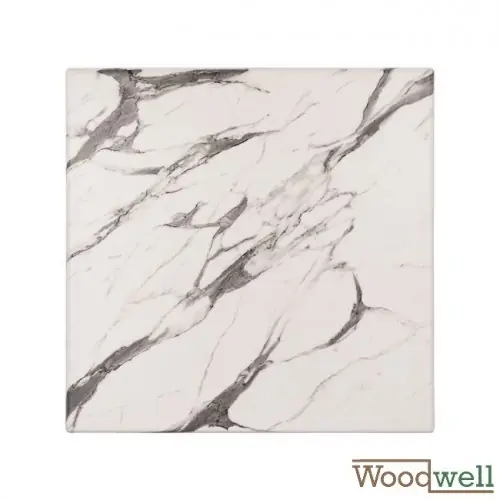 Preisknaller Werzalit Tischplatten günstig kaufen | Tischplatte "Weißer Marmor" 80x80 cm