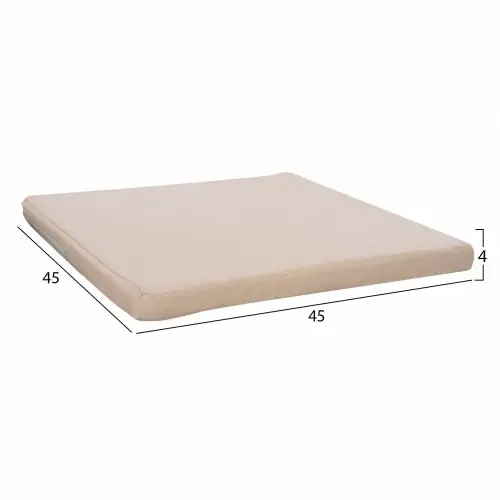 STUHLKISSEN AUS POLYESTER CHIOS BEIGE 45X45X4cm Heißes Angebot