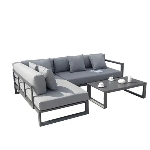 Loungeset "Mabel" Corner 3-Teilig in Anthrazit aus Aluminiumgestell Sonderaktion