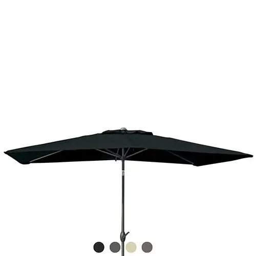 Sonnenschirm "Mambo" aus Aluminium und Polyester in schwarz - 300x200 Bestseller
