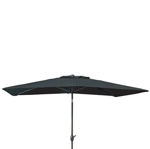 Sonnenschirm "Mambo" aus Aluminium und Polyester in grau - 300x200 Must-Have