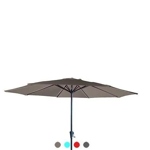 Highlight Sonnenschirm "Pisa" in taupe - ø300 aus Polyester und Aluminium