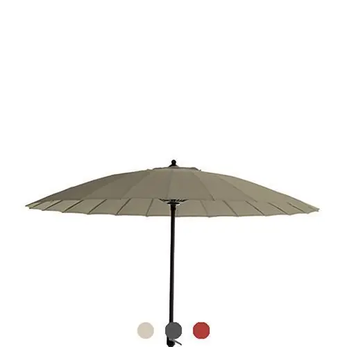 Aktuell Sonnenschirm "Columbia" in taupe - ø260 aus Polyester und Aluminium