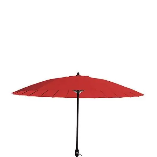 Sonnenschirm "Columbia" in rot - ø260 aus Polyester und Aluminium Neue Ware