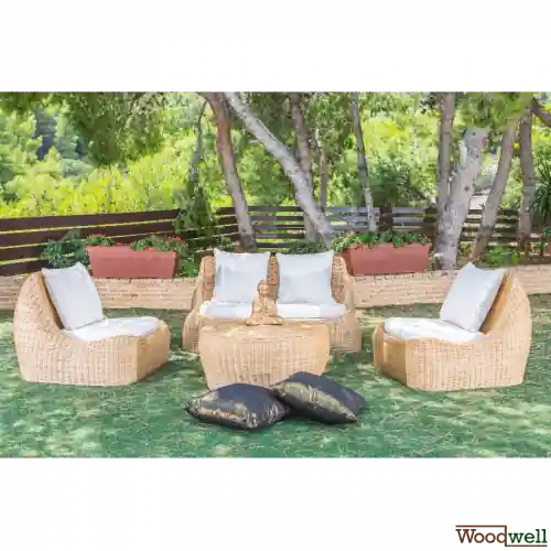 Liana Lounge-Set 4 Stk. aus Rattan Abverkauf