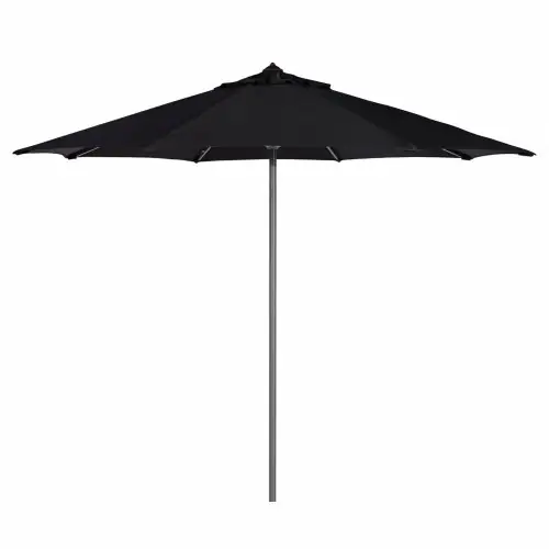 PROFESSIONELLER SCHIRM ALU 2,20m ALUMINIUM SCHWARZES ACRYLSTOFF Markenware