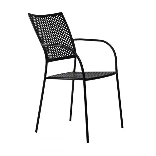 Metallstuhl "Vittoria" in schwarz Neu Im Sortiment