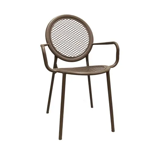 "Zenia" Sessel aus Metall in Mokka Wochenendangebot