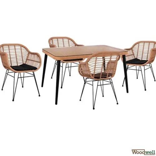 Super-Preis Allegra Set Wicker in Farbe beige und schwarz.