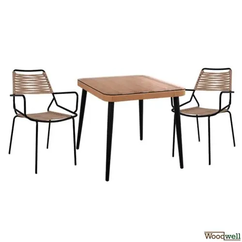 Billig Allegra Set Wicker in Farbe beige und schwarz.