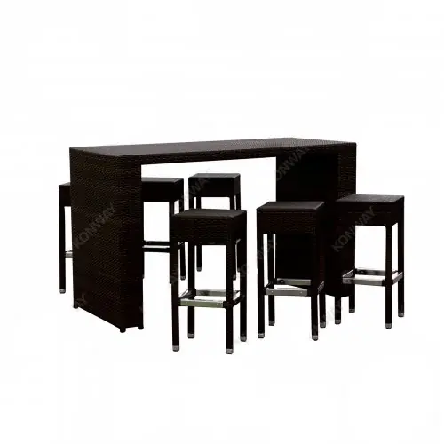 Neuheit Aluminium Hochtisch Set groß 180,50x80,5x111cm in schwarz