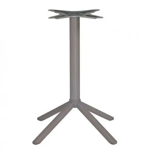 Schnäppchen Outdoor Tischuntergestell "Mona" aus Aluminium 72cm Höhe in Taupe