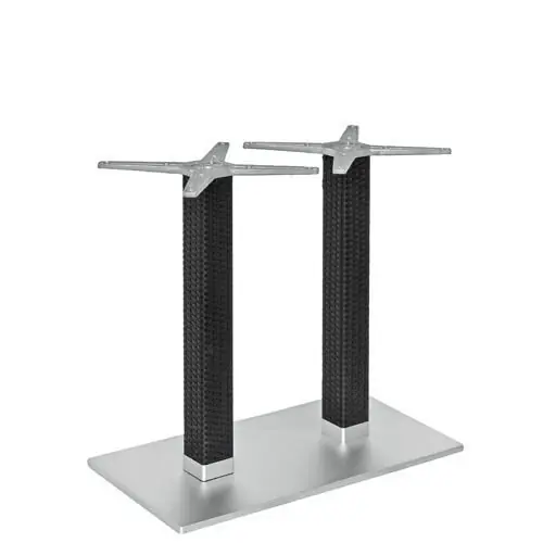 Sofort Bestellen Outdoor Tischuntergestell "Mezza base rectangular" Aluminiumguß in schwarz Wicker 73cm Höhe
