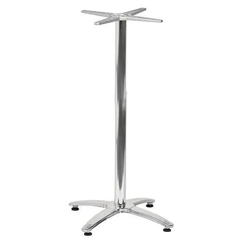 Outdoor Tischuntergestell "Roma 4 Bar" aus Aluminium 110cm Höhe in silber Must-Have