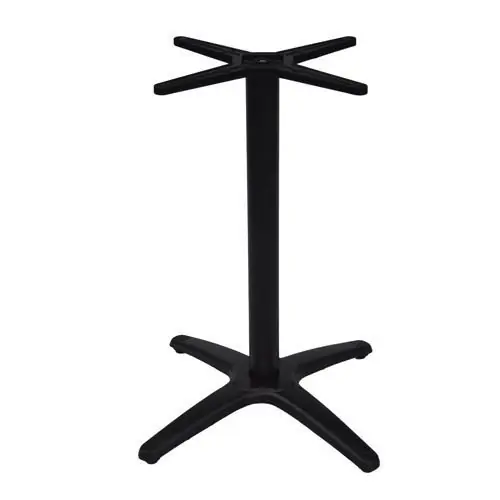 Outdoor Tischuntergestell "Roma 4" aus Aluminium 72cm Höhe in schwarz Garantierte Lieferung