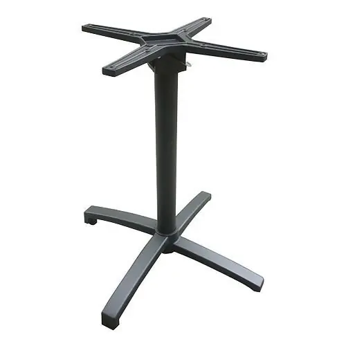 Outdoor Tischuntergestell "Cylus 4" aus Aluminium 72cm Höhe in Farbe Schwarz Neu