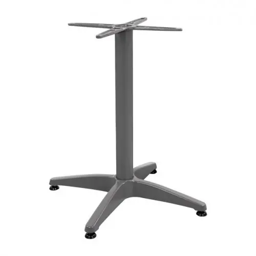 Top-Preis Outdoor Tischuntergestell Aluminium 66Χ66X69cm mit Kreuz 45x45cm in grau