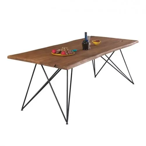 Esstisch Massiv-Holz Akazie Stammholz 200x95x76 cm Knallerangebot
