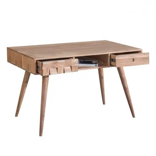 Lowboard Sideboard Schreibtisch Büro Arbeitstisch Akazien-Massivholz 117x60x76cm Online Kaufen