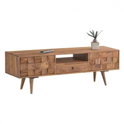 Super-Preis TV-Lowboard aus massivem Akazienholz | 140x35x45 cm