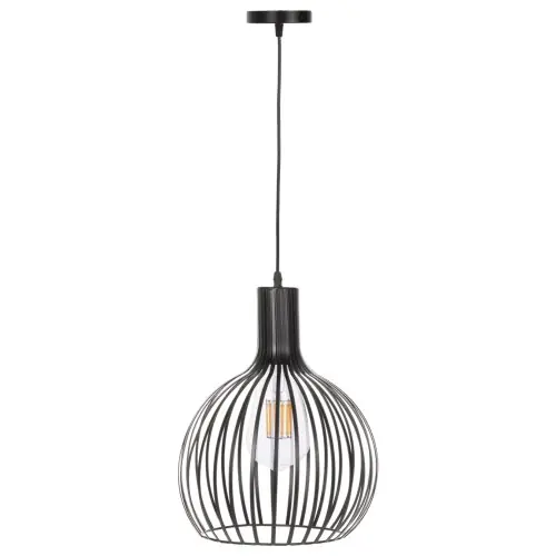 Aktuell PENDELLEUCHTE DECKENLEUCHTE IN SCHWARZEM METALLHUT Φ28x138 cm