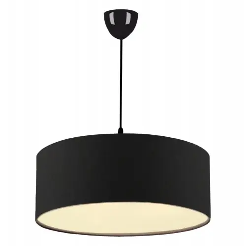 Highlight HÄNGELAMPE MIT SCHWARZEM STOFF IN SCHWARZ 70CM HÖHE