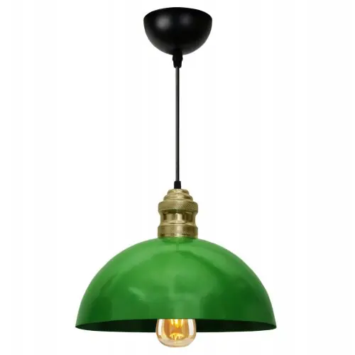 Versand Am Gleichen Tag HÄNGELAMPE HELLGRÜN SCHWARZ HALBKUGEL 70CM HÖHE