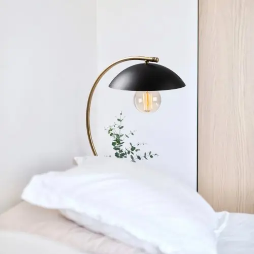 Top-Seller Tischlampe Metall Schwarz/Gold 26x43x55 cm