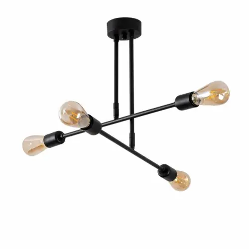 Begrenztes Angebot Moderne Metalldeckenleuchte in schwarz (70cm/70cm/40cm)
