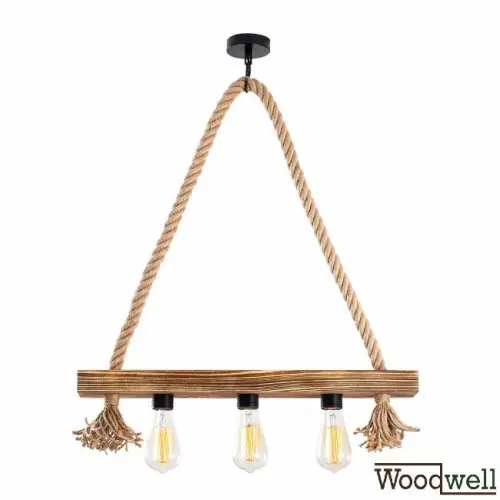 Holzdeckenlampe im Industriellen und Rustikalen Stil 60cm/9cm/60cm Direktkauf