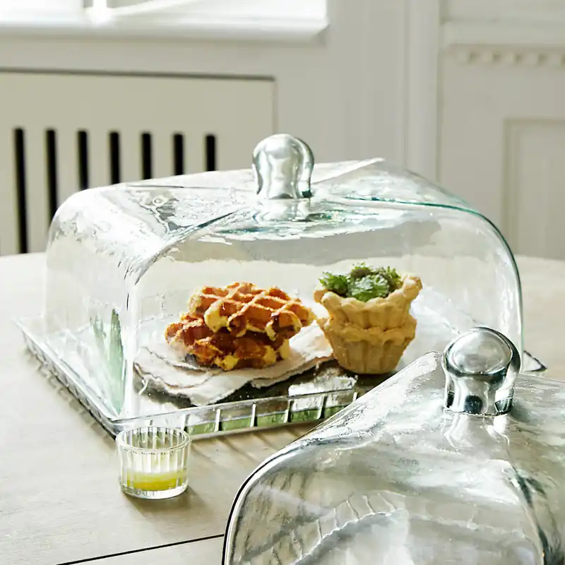 Geprüft Glasglocke mit Platte Escondido