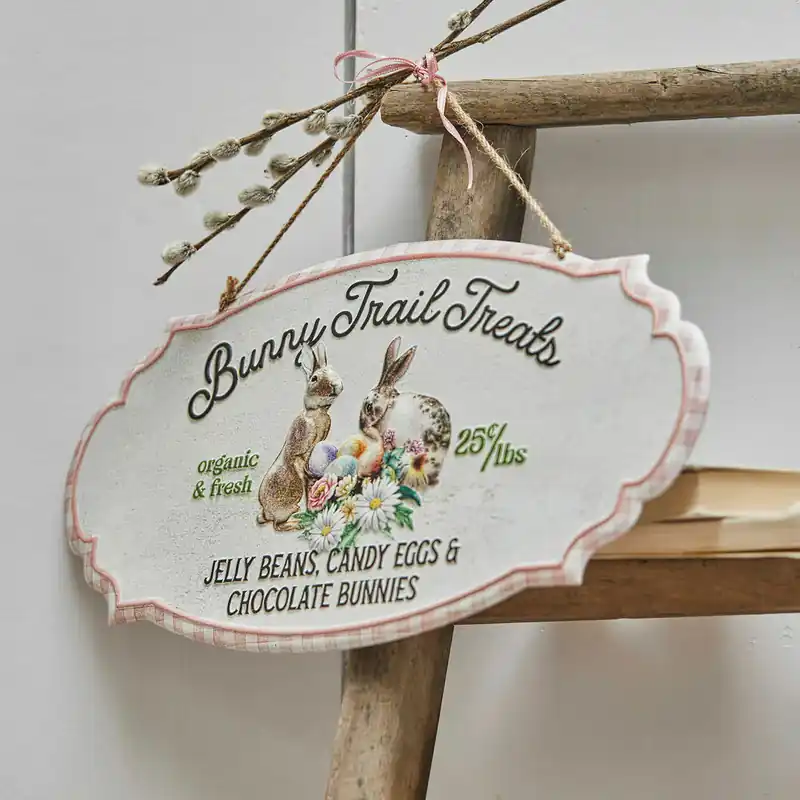 Deko-Schild Bunny Trail Solange Der Vorrat Reicht