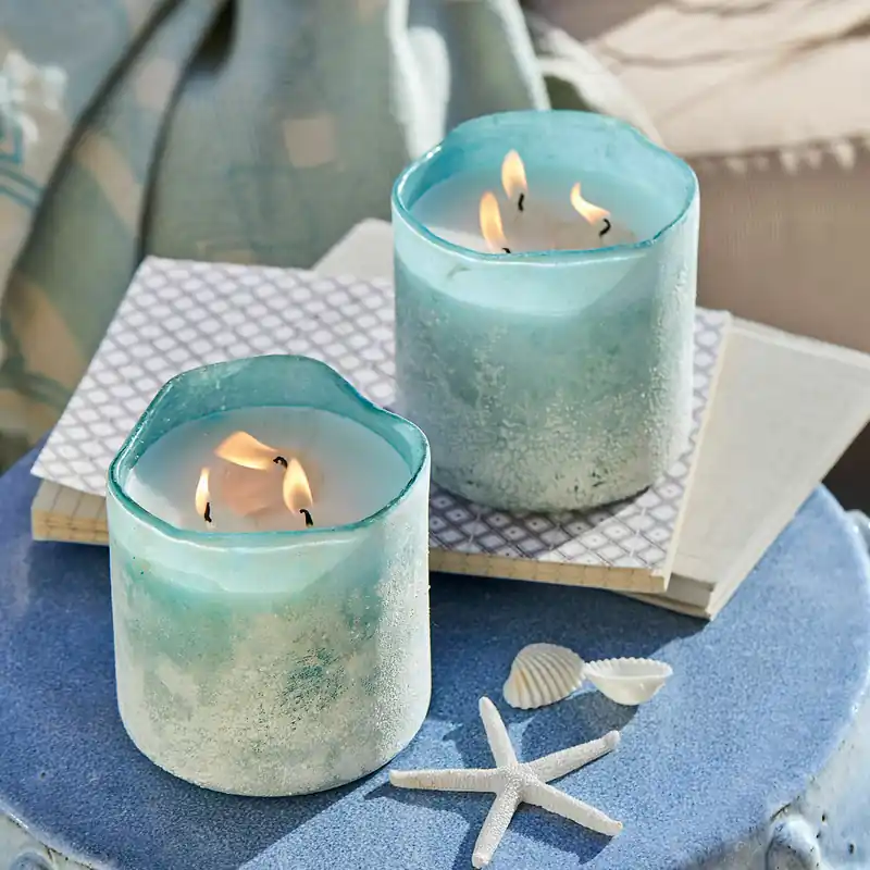 Windlicht mit Kerze 2er Set Caladia Bestseller