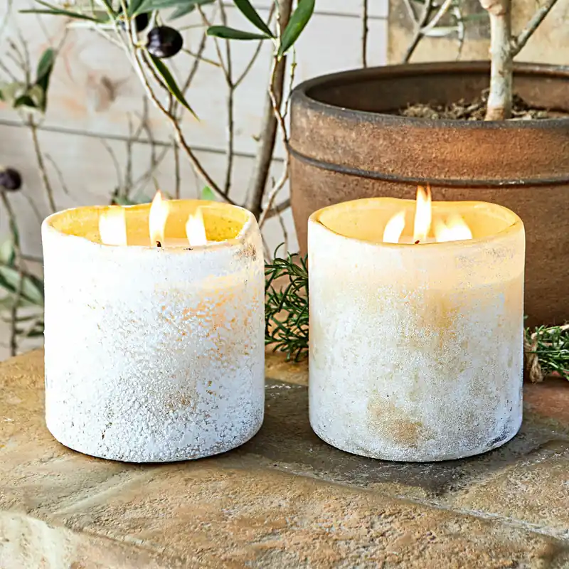Windlicht mit Kerze 2er Set Caladia Bestseller