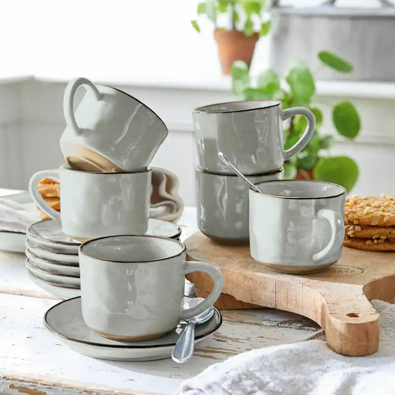 Nur Für Kurze Zeit Espressotasse mit Untertasse 6er Set Biarré