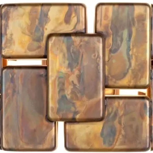Markenprodukt Casa Padrino Designer Wandleuchte oxidiertes Messing 25 x 21 x H. 18 cm - Luxus Kollektion