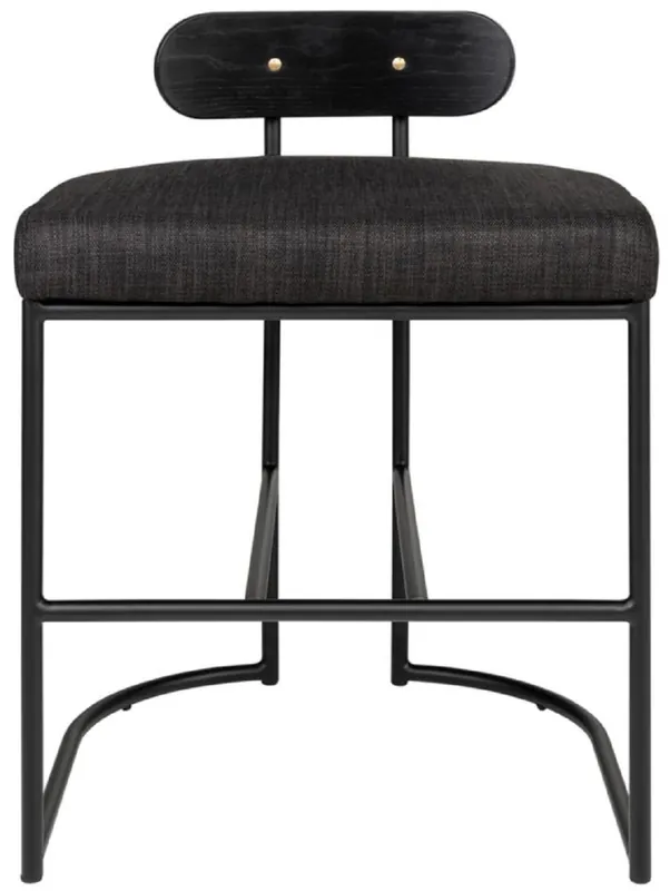 Casa Padrino Designer Esszimmerstuhl Schwarz 46 x 46 x H. 64,5 cm - Moderner Küchenstuhl mit pulverbeschichtetem Stahl - Luxus Esszimmermöbel Schneller Versand